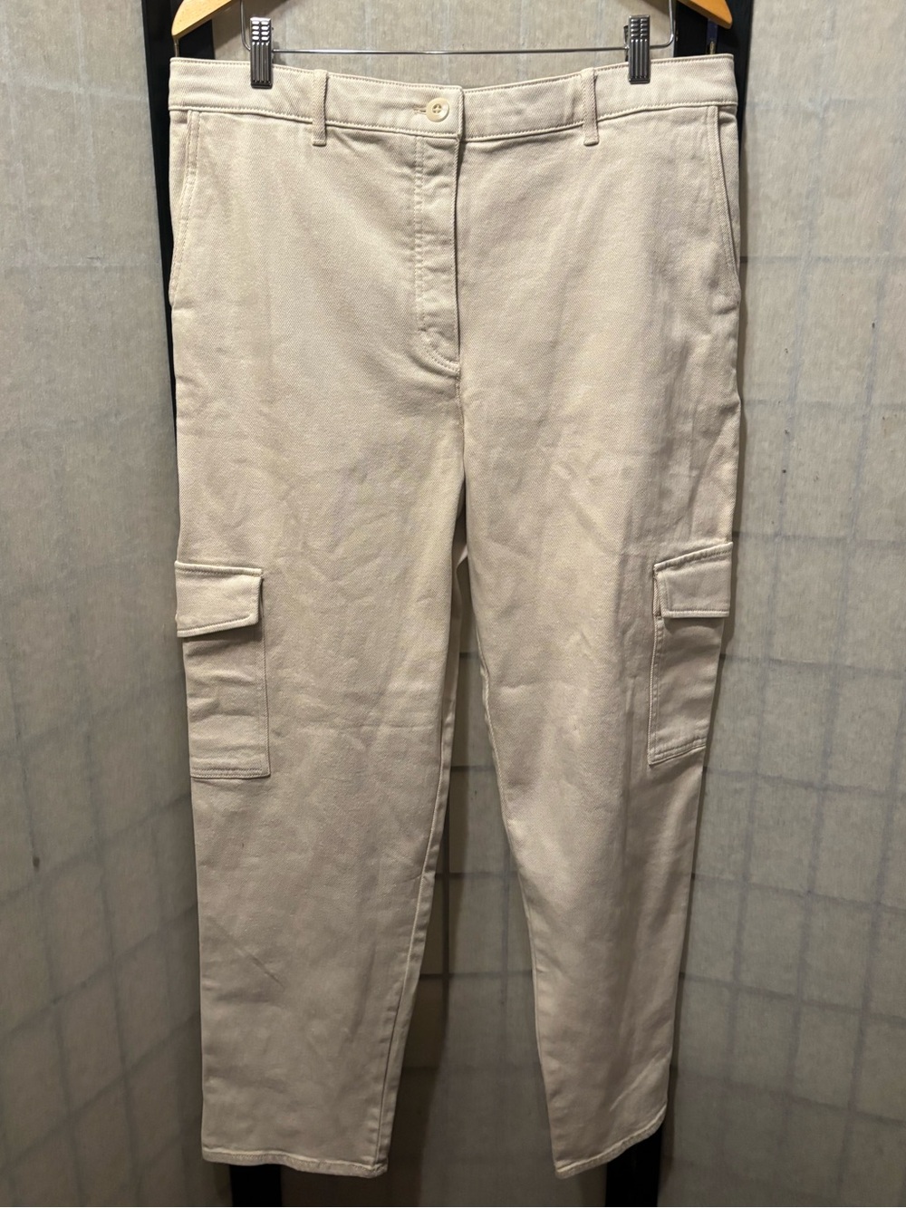 WILFRED FREE Cotton Cargo Pants, Side Leg Pockets, Adjustable Ankles